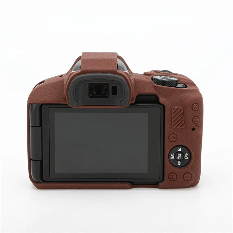 For Canon EOS R50 Silicone Protective Case Soft Anti-collision Camera Cover - Coffee