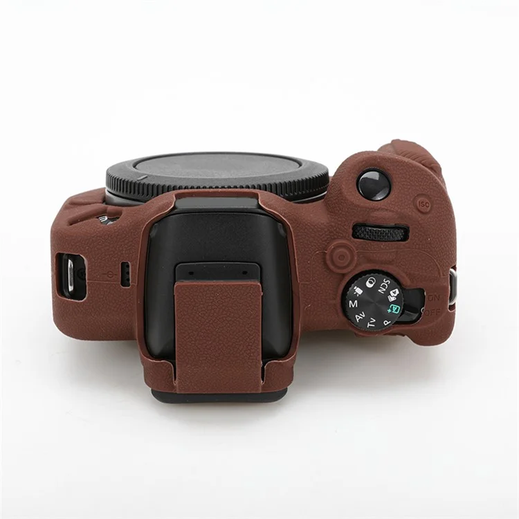 For Canon EOS R50 Silicone Protective Case Soft Anti-collision Camera Cover - Coffee