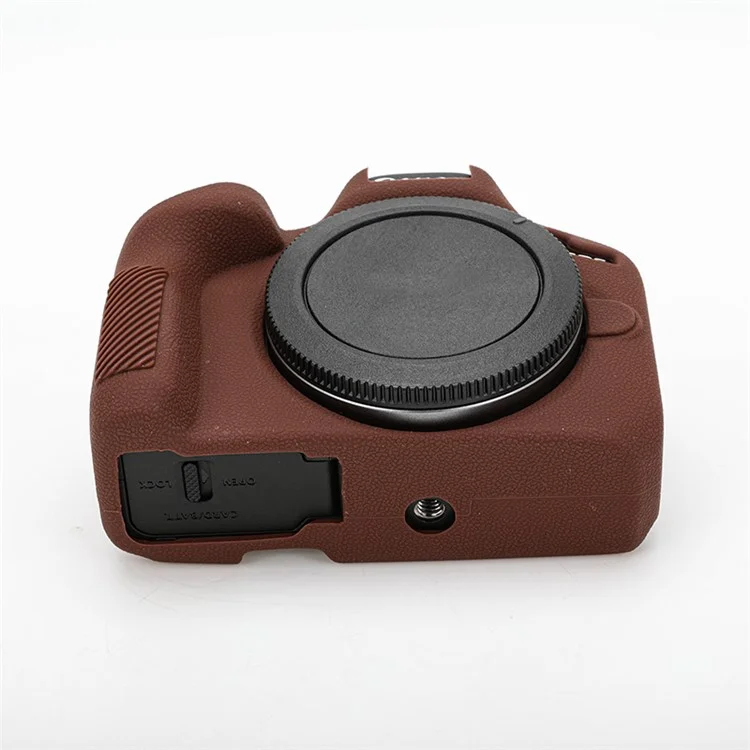 For Canon EOS R50 Silicone Protective Case Soft Anti-collision Camera Cover - Coffee
