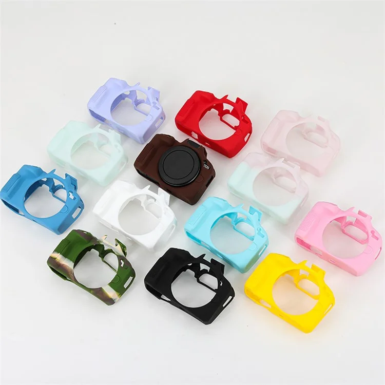 For Canon EOS R50 Silicone Protective Case Soft Anti-collision Camera Cover - Coffee