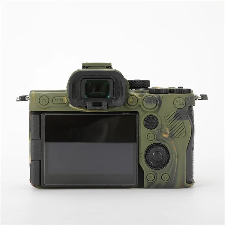 For Sony A7R5 Glossy Camera Cover Drop Protection Soft Silicone Protective Case - Camouflage