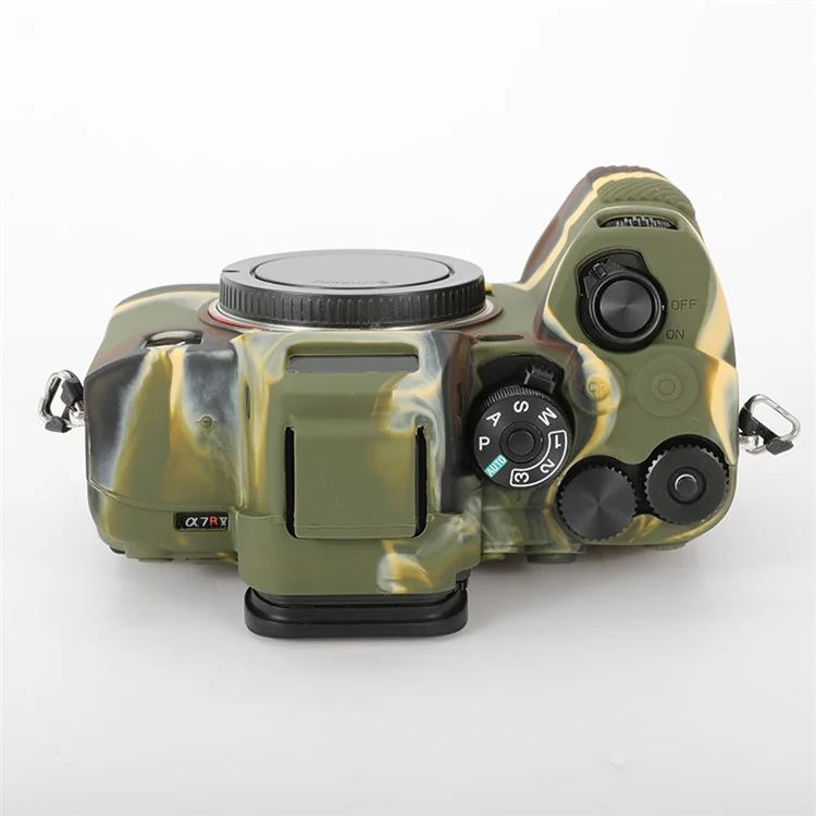 For Sony A7R5 Glossy Camera Cover Drop Protection Soft Silicone Protective Case - Camouflage