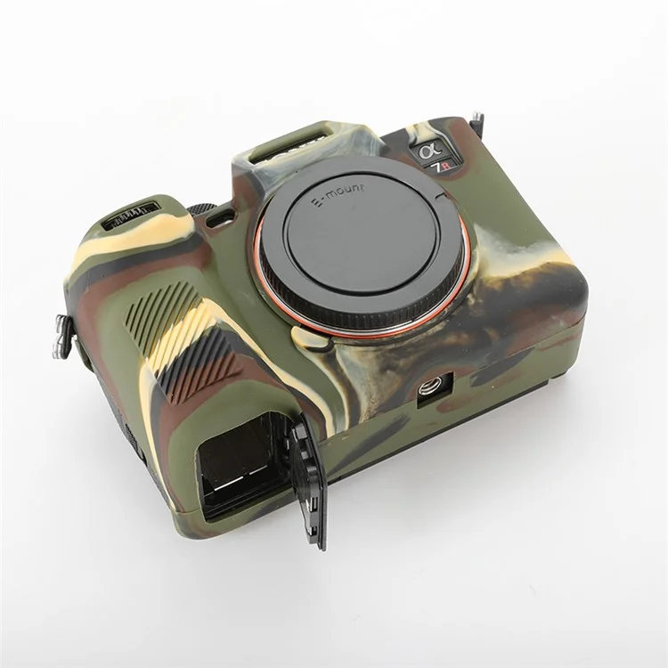 For Sony A7R5 Glossy Camera Cover Drop Protection Soft Silicone Protective Case - Camouflage