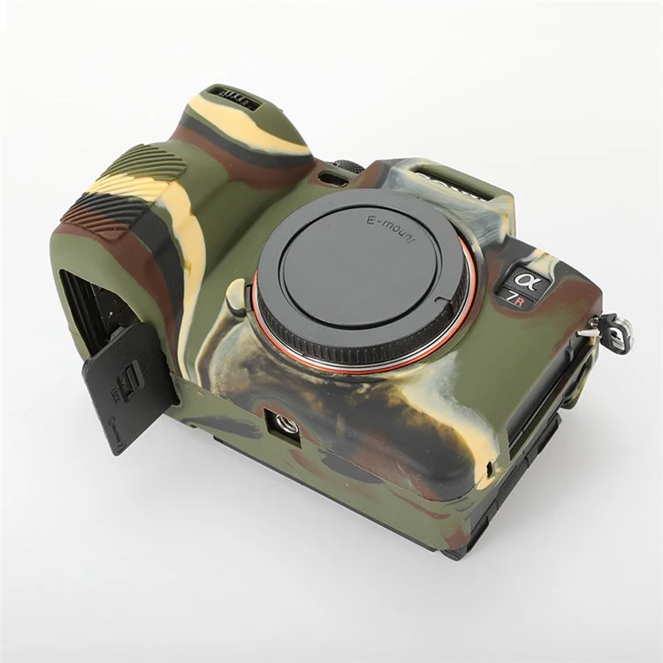 For Sony A7R5 Glossy Camera Cover Drop Protection Soft Silicone Protective Case - Camouflage