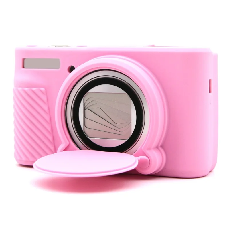 For Canon SX740 HS / SX730 HS Case Anti-Slip Silicone Camera Protective Cover - Pink
