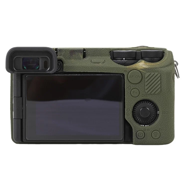 For Sony A6700 Litchi Texture Silicone Protective Case Anti-collision Camera Cover - Camouflage