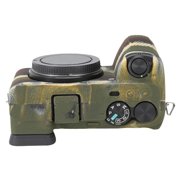 For Sony A6700 Litchi Texture Silicone Protective Case Anti-collision Camera Cover - Camouflage