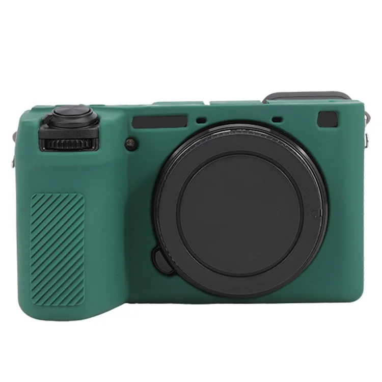 For Sony A6700 Drop Protection Camera Cover Soft Silicone Glossy Protective Case - Green