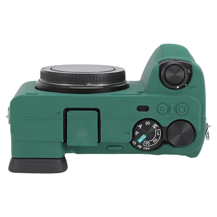 For Sony A6700 Drop Protection Camera Cover Soft Silicone Glossy Protective Case - Green