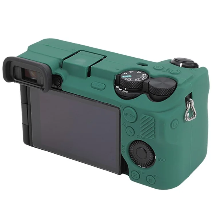 For Sony A6700 Drop Protection Camera Cover Soft Silicone Glossy Protective Case - Green