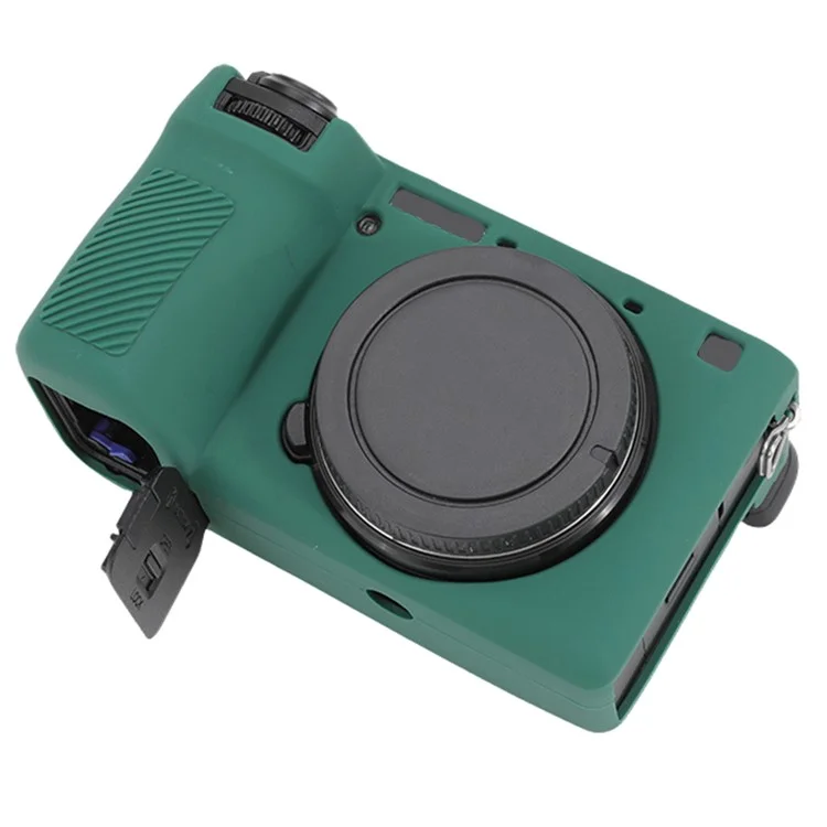 For Sony A6700 Drop Protection Camera Cover Soft Silicone Glossy Protective Case - Green