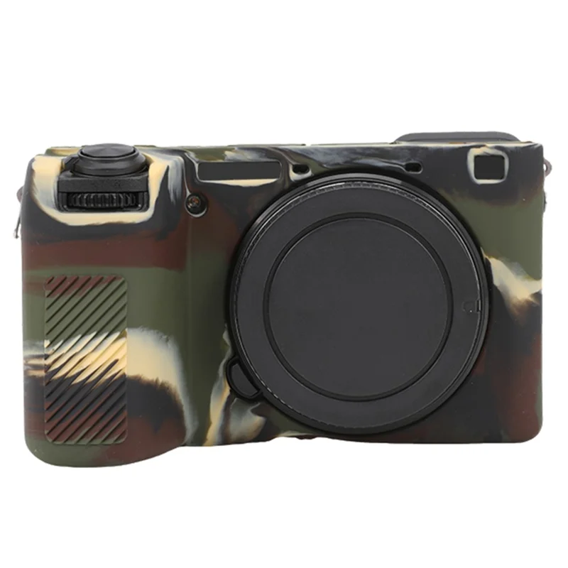 For Sony A6700 Drop Protection Camera Cover Soft Silicone Glossy Protective Case - Camouflage