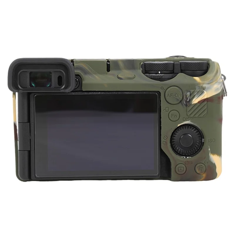 For Sony A6700 Drop Protection Camera Cover Soft Silicone Glossy Protective Case - Camouflage