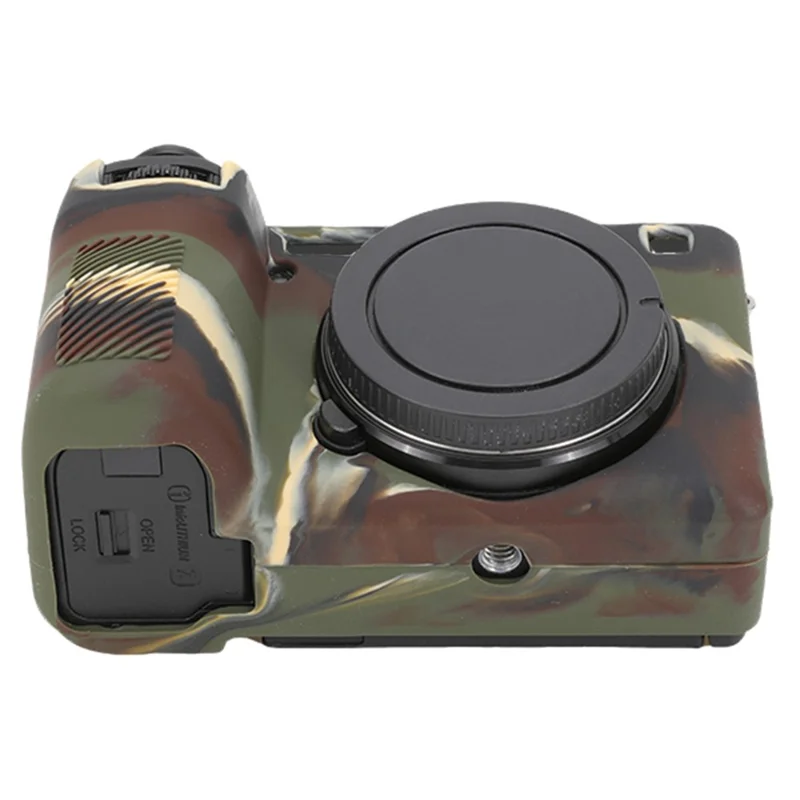 For Sony A6700 Drop Protection Camera Cover Soft Silicone Glossy Protective Case - Camouflage