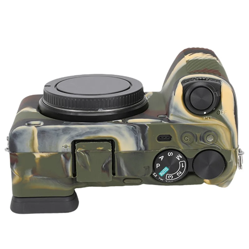 For Sony A6700 Drop Protection Camera Cover Soft Silicone Glossy Protective Case - Camouflage