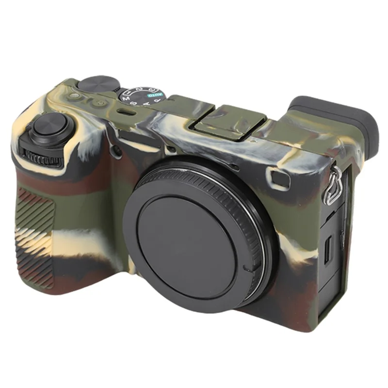 For Sony A6700 Drop Protection Camera Cover Soft Silicone Glossy Protective Case - Camouflage