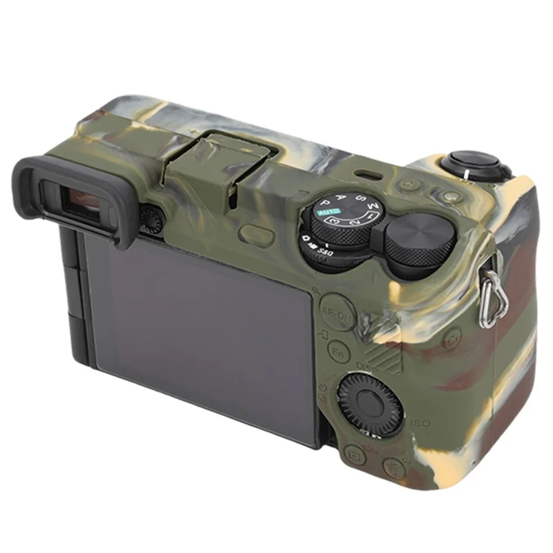 For Sony A6700 Drop Protection Camera Cover Soft Silicone Glossy Protective Case - Camouflage