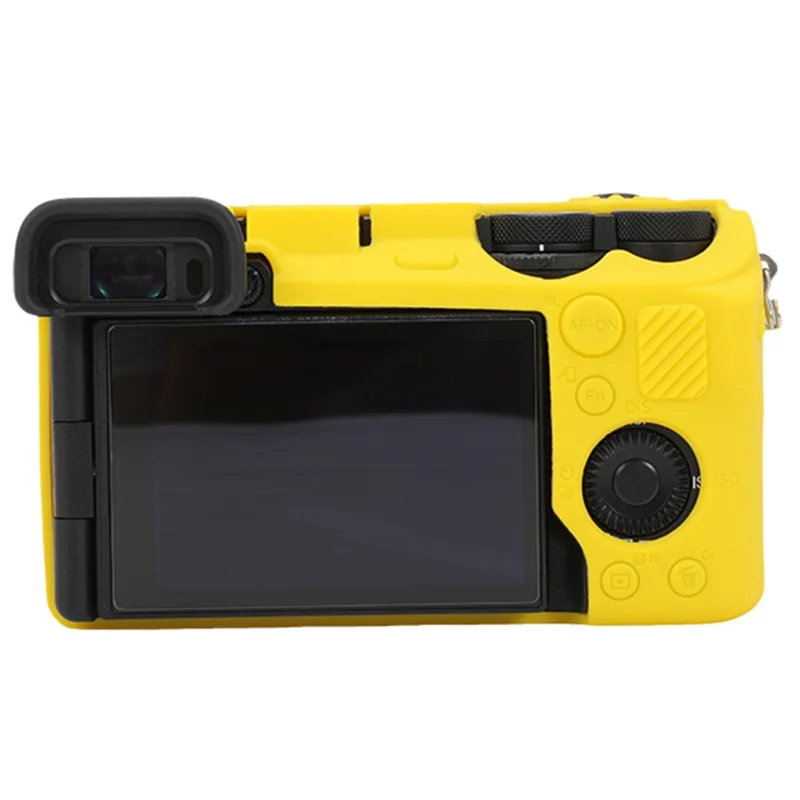 For Sony A6700 Drop Protection Camera Cover Soft Silicone Glossy Protective Case - Yellow