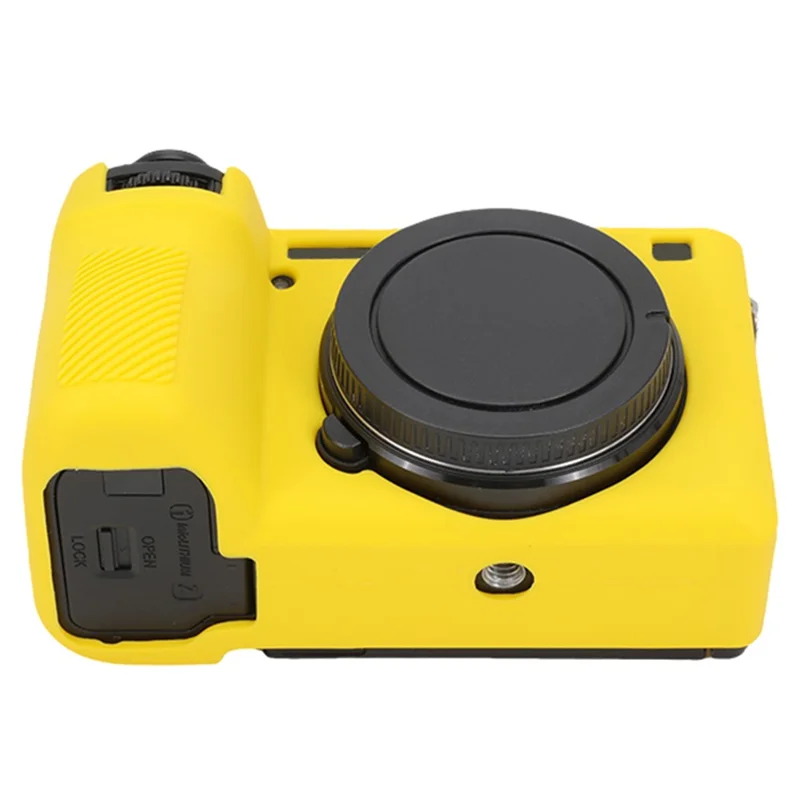 For Sony A6700 Drop Protection Camera Cover Soft Silicone Glossy Protective Case - Yellow