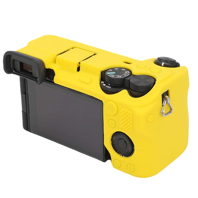 For Sony A6700 Drop Protection Camera Cover Soft Silicone Glossy Protective Case - Yellow