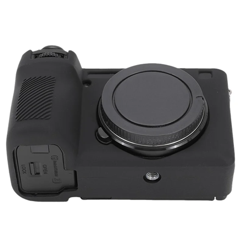 For Sony A6700 Drop Protection Camera Cover Soft Silicone Glossy Protective Case - Black