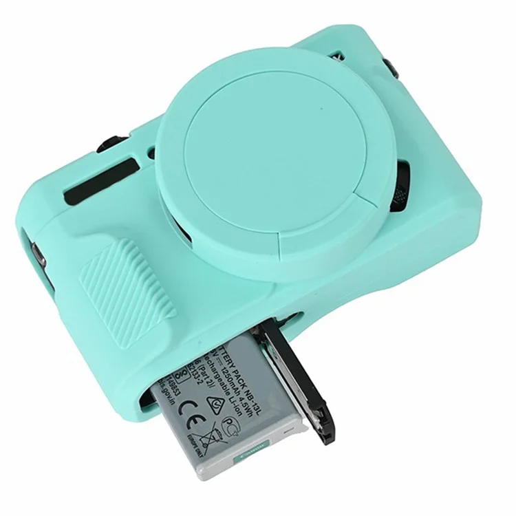 Pour Canon G7 X Mark II Étui de protection en silicone Housse anti-dérapante - Bleu