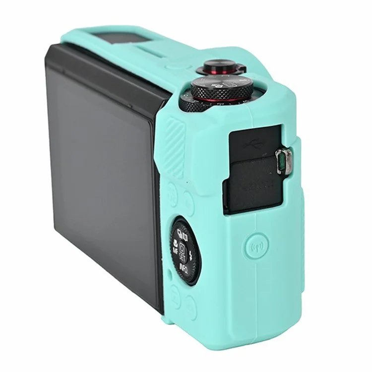 Pour Canon G7 X Mark II Étui de protection en silicone Housse anti-dérapante - Bleu