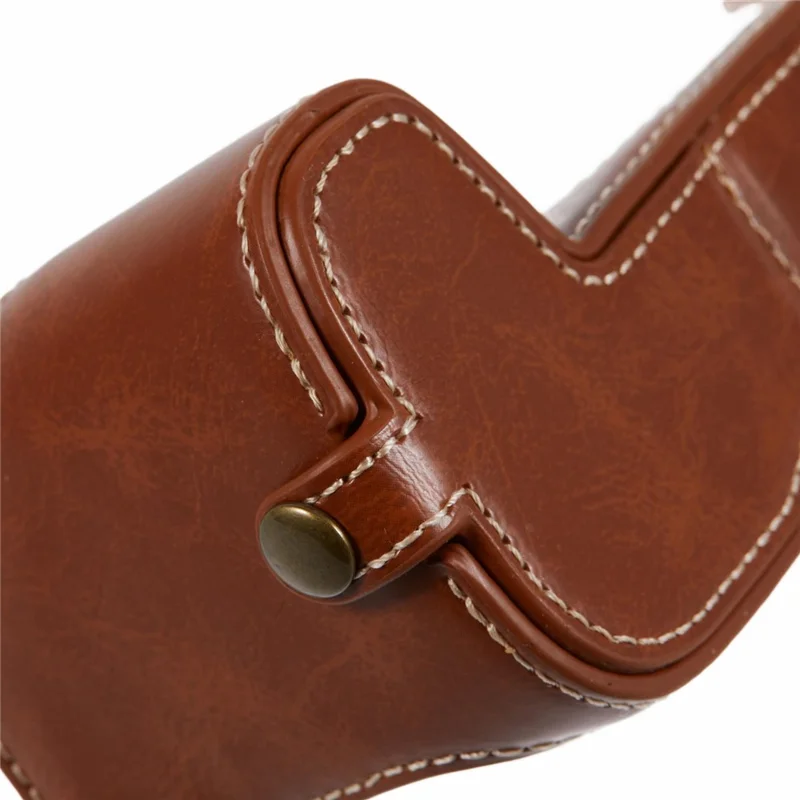 For Canon EOS R8 / RP PU Leather Bottom Case with Battery Opening Half Body Camera Protection Cover - Brown