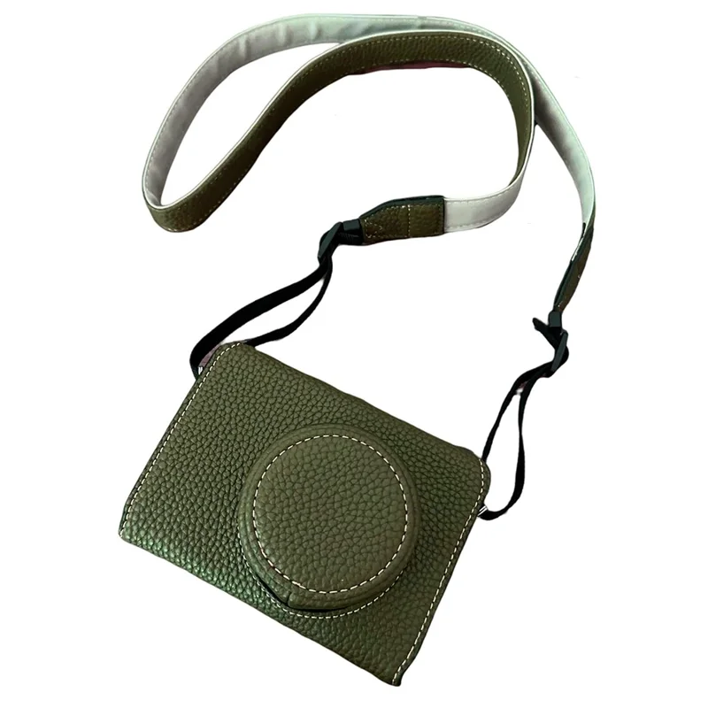 For Fujifilm X100VI Camera Sleeve Large Opening Design PU Leather Case Easy to Replace Battery - Green