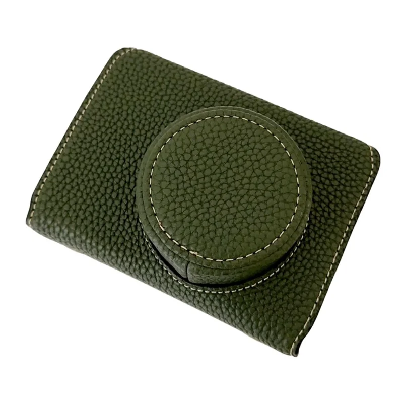 For Fujifilm X100VI Camera Sleeve Large Opening Design PU Leather Case Easy to Replace Battery - Green