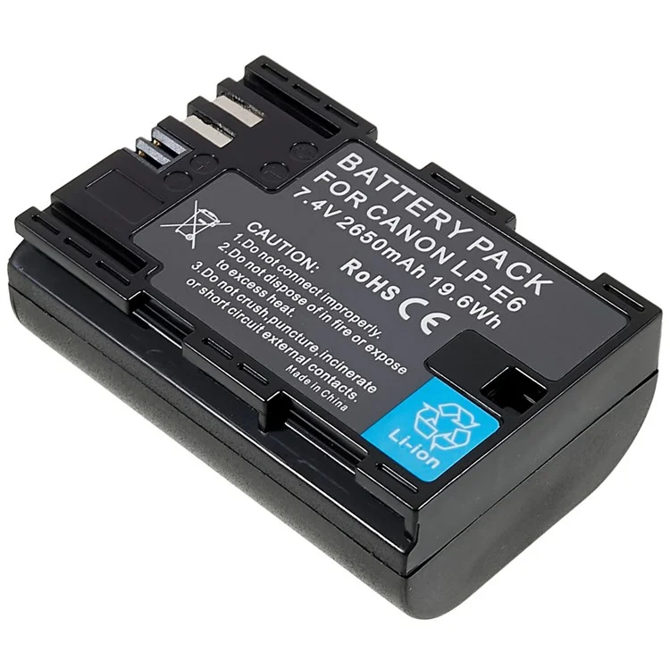 For CANON 5D SR  /  5D Mark IV 7.40V 2650mAh Camera Li-ion Battery Pack Assembly Part (Encode: LP-E6) (without Logo)