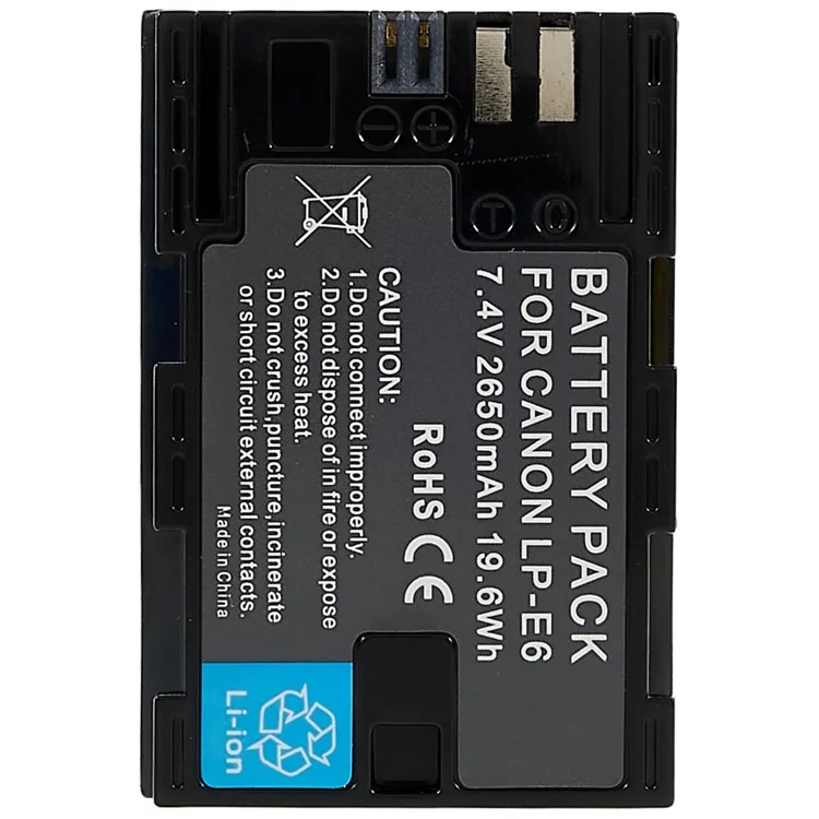 For CANON 5D SR  /  5D Mark IV 7.40V 2650mAh Camera Li-ion Battery Pack Assembly Part (Encode: LP-E6) (without Logo)