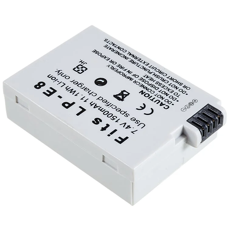 For Canon EOS 550D / 600D / 650D / 700D / 60D 7.4V 1500mAh Camera Battery Pack Replacement Part (Encode: LP-E8) (without Logo)