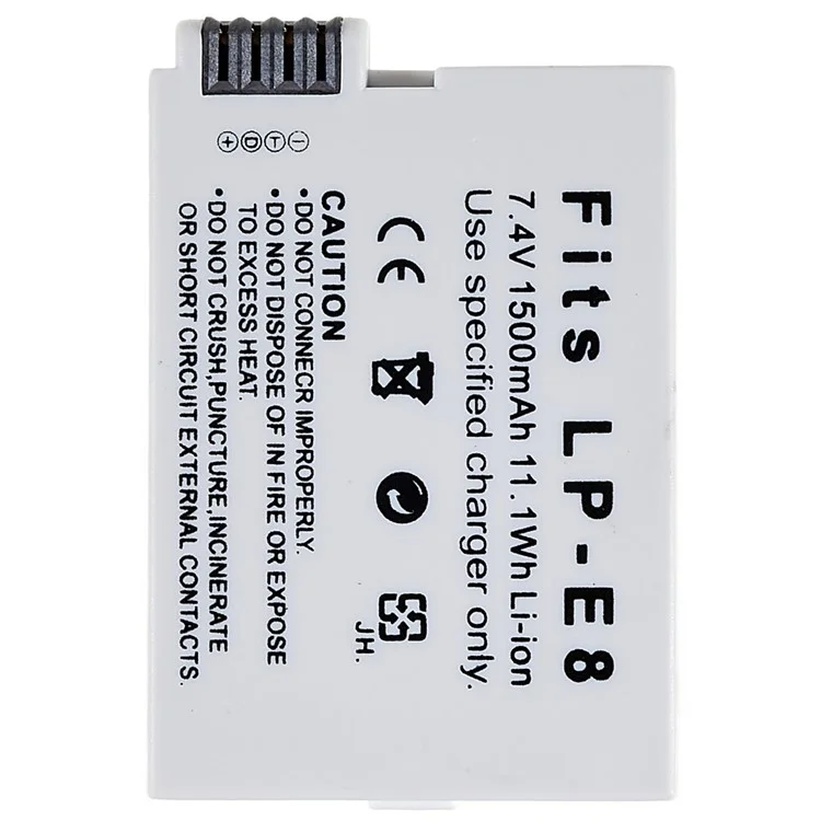 For Canon EOS 550D / 600D / 650D / 700D / 60D 7.4V 1500mAh Camera Battery Pack Replacement Part (Encode: LP-E8) (without Logo)