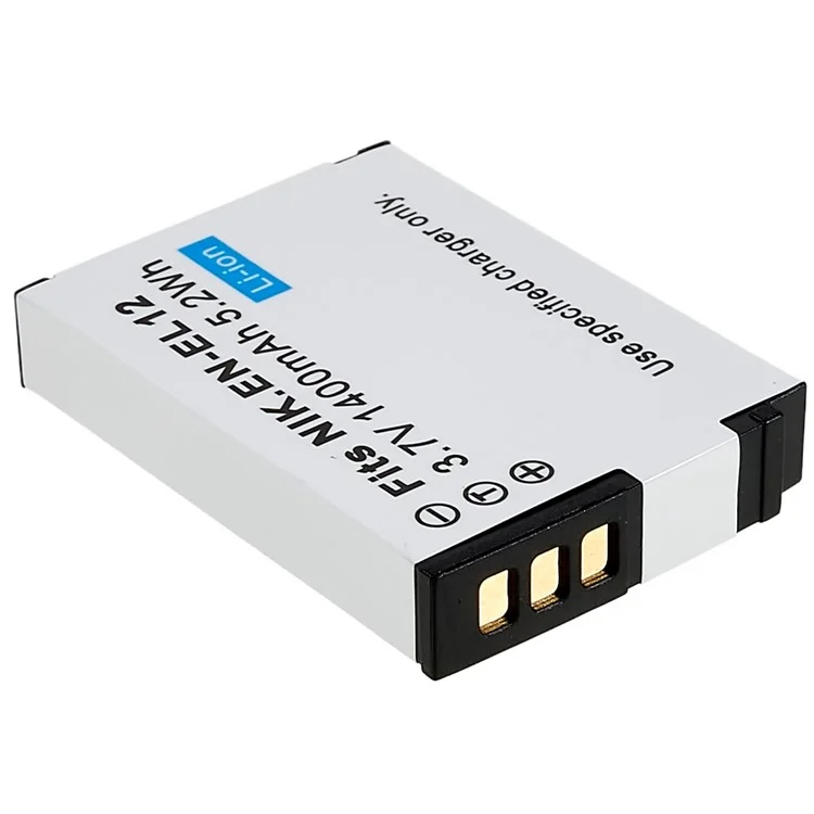 Pour Nikon Coolpix S9700 / S9500 / S9400 / S9300 / S9100 / S8200 / S610 / S620 / S630 / S8100 / P300 3,7 V 1400 mAh Batterie d'appareil photo de remplacement Pièce de rechange (Encode : EN-EL12) (sans logo)