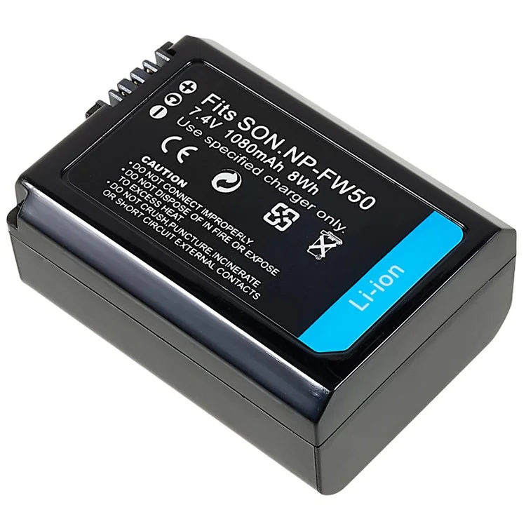 For Sony A6400 / A6000 / ZVE 10 / A7M2 / A6100 / A6300 / A7R2 / A5100 Camera Battery 1080mAh 7.4V Rechargeable Power Supply (without Logo), Encode: NP-FW50