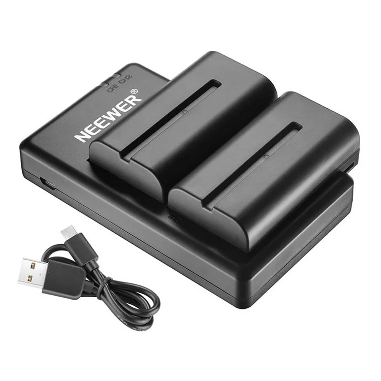 Neewer NW-576 Für Sony Camera Battery USB Ladegerät Dual Position Ladedock Mit 2 2600 Mah Np-f550-batterien