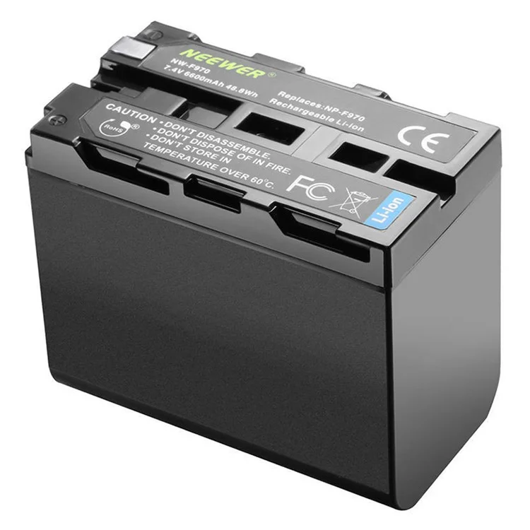 NEEWER NP-F970 6600mAh Li-Ionen-Akku Ersatz-Stromversorgung für Sony, LED-Video-Licht, Monitor