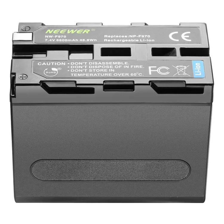 NEEWER NP-F970 6600mAh Li-Ionen-Akku Ersatz-Stromversorgung für Sony, LED-Video-Licht, Monitor