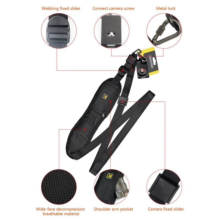 Correa para el hombro de la cámara para la cámara digital réflex de objetivo único DSLR Rapid Camera Soft Pad Neck Strap Belt