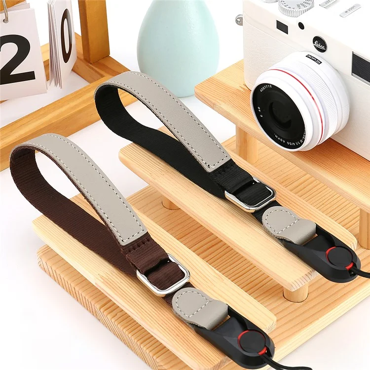 JN-GDII Quick Release Polyester Camera Carrying Strap 29-35cm Telescopic Wrist Strap - Black