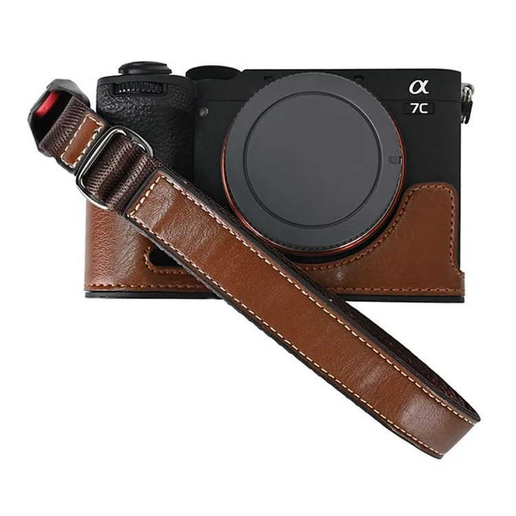 26cm Quick Release DSLR Camera Carrying Lanyard PU Leder Handgelenkriemen - Kaffee