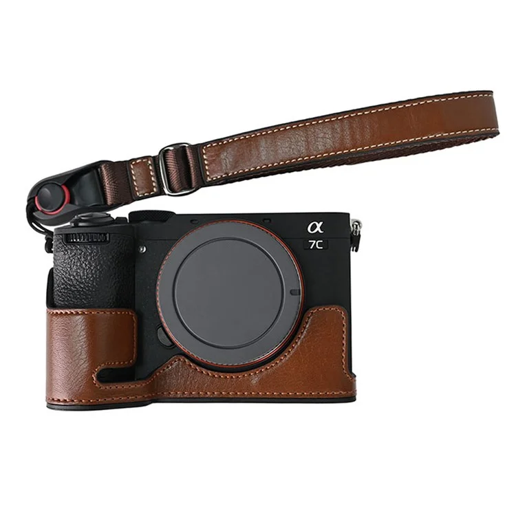 26cm Quick Release DSLR Camera Carrying Lanyard PU Leder Handgelenkriemen - Kaffee