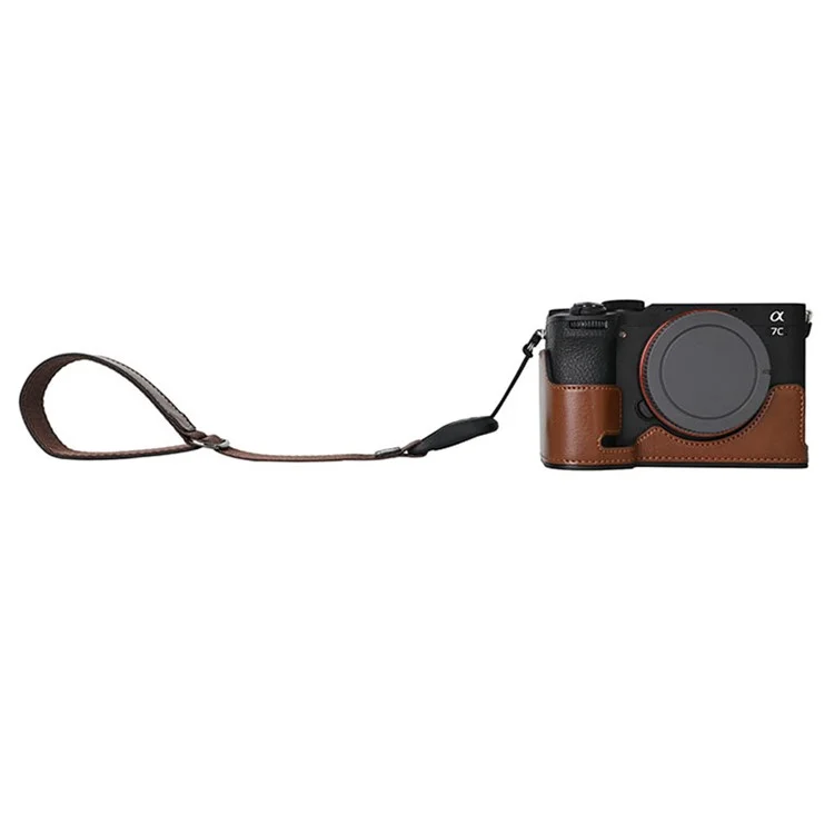 26cm Quick Release DSLR Camera Carrying Lanyard PU Leder Handgelenkriemen - Kaffee