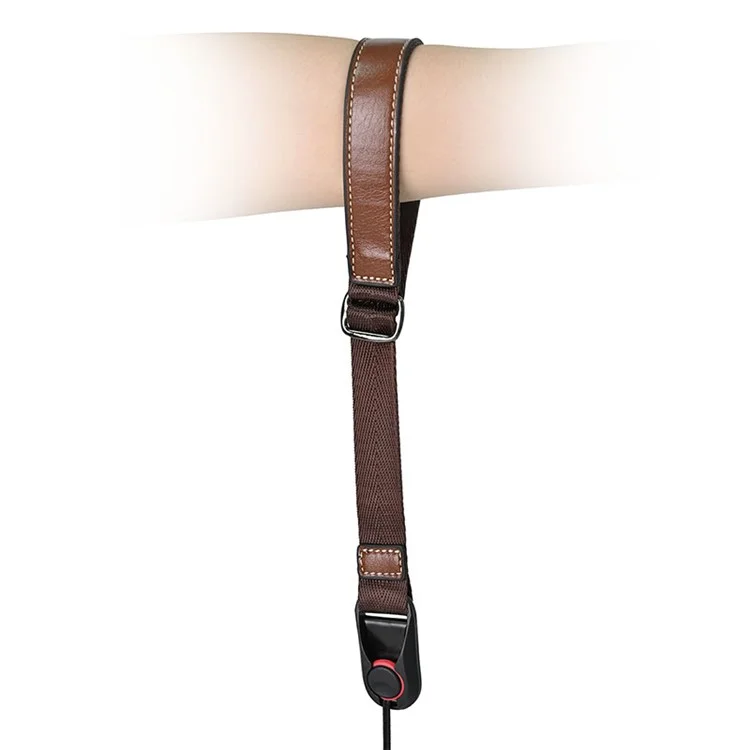 26cm Quick Release DSLR Camera Carrying Lanyard PU Leder Handgelenkriemen - Kaffee