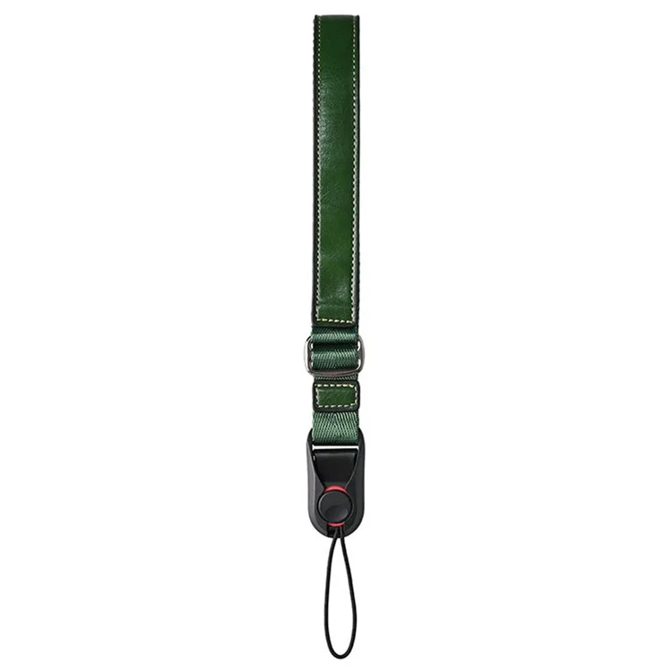 26cm Quick Release DSLR Camera Carrying Lanyard PU Leather Wrist Strap - Green