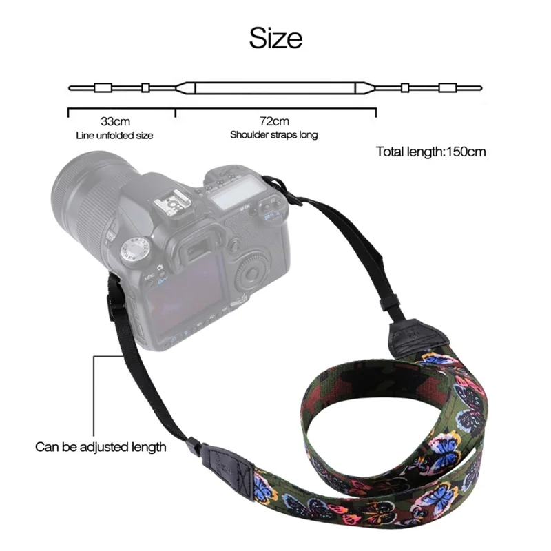 PULUZ PU6009 Ethnic Style Neck Rope for DSLR Camera Universal Anti Slip Shoulder Strap - PU6009A