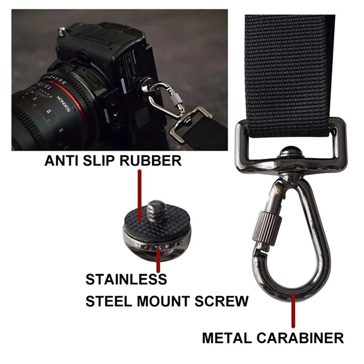 FOCUS F-1 Quick Sling Camera Single Shoulder Belt Adjustable Shockproof Nylon Strap for SLR DSLR Camera