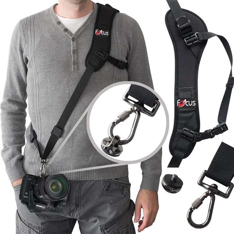 FOCUS F-1 Quick Sling Camera Single Shoulder Belt Adjustable Shockproof Nylon Strap for SLR DSLR Camera