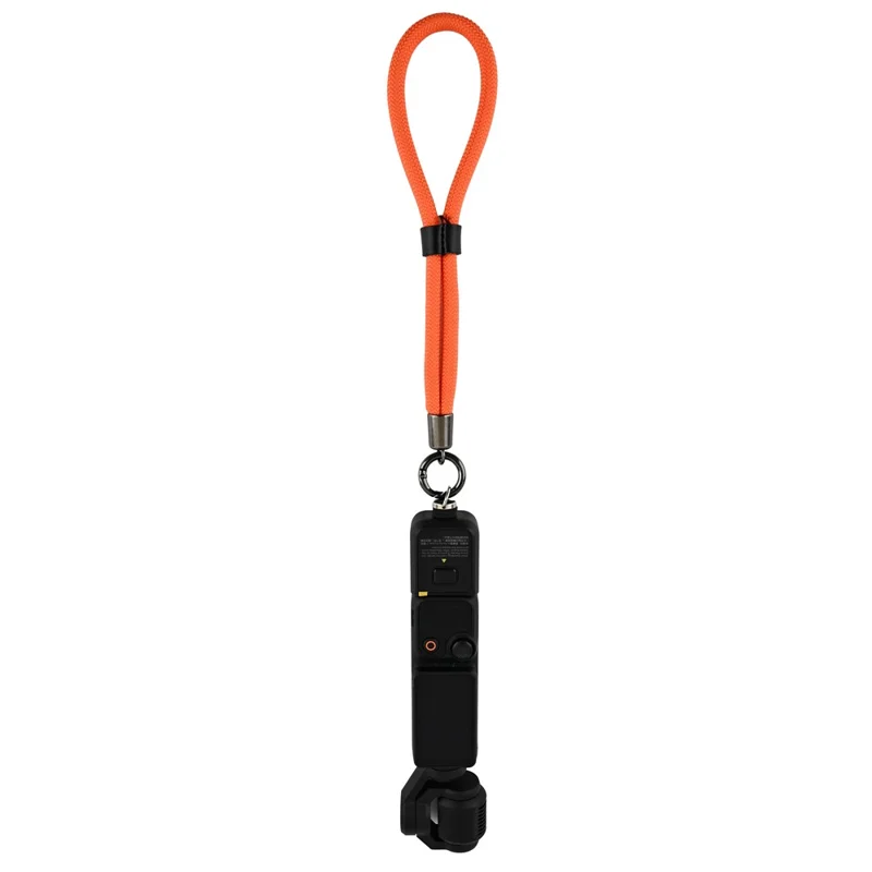 Correa de muñeca trenzada de nailon portátil para cámara DJI Osmo Pocket 3 - Naranja